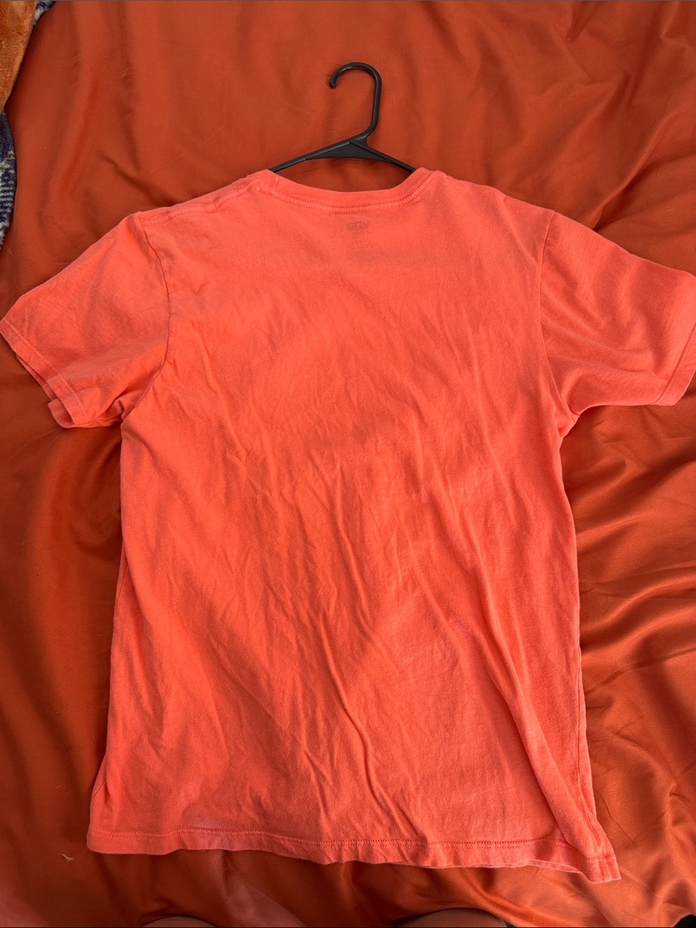 Vans Men's Coral-Orange Logo Short Sleeve Tee - Picture 2 of 4